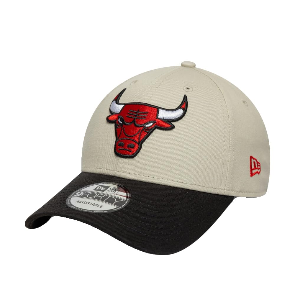 New Era Chicago Bulls Nba Contrast Patch 9Forty Strapback Cap Cream