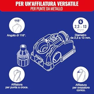 TIVOLY Drill Doctor 400 – Affilatrice per punte, da 2,5 a 13 mm punta 118º)