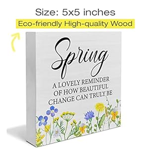 Springalovelyreminderwoodenboxsignfarmhousespringwoodboxsignartblocksdeskdecorrusticsignsforshelftabletophomedecoration5x5inch Urban Country Home Decor Spring a lovely reminder wooden box sign farmhouse spring wood box sign art blocks desk decor rustic signs for shelf tabletop home decoration 5 x 5 inch urban country home decor