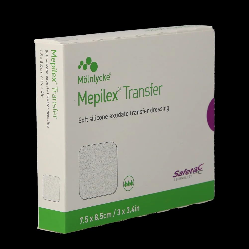 MEPILEX Transfer opatrunek na ranę, 5 sztuk, wybierz rozmiar (7,5 cm x 8,5 cm)
