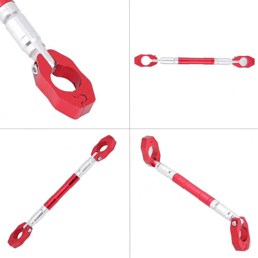 Motocykl Balance Bar Universal 22mm Regulowana Poprzeczka ze Stopu Aluminium Kierownica Motocykl Wzmocnienie Dźwigni Akcesoria (czarna)(czerwony)