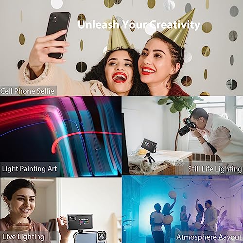 Video Light LED with Clip, Camnoon Selfie Streaming Light with 120 LED Beads 1000Lux, 2500K-9000K, 20 Scenario Light Effects - Image 4