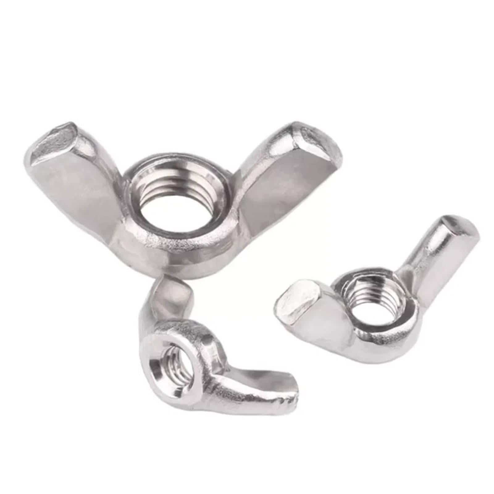 Wing Nuts 10pcs M5 M6 304 Stainless Steel Butterfly Nut for Secure and Fit Furniture(M6)