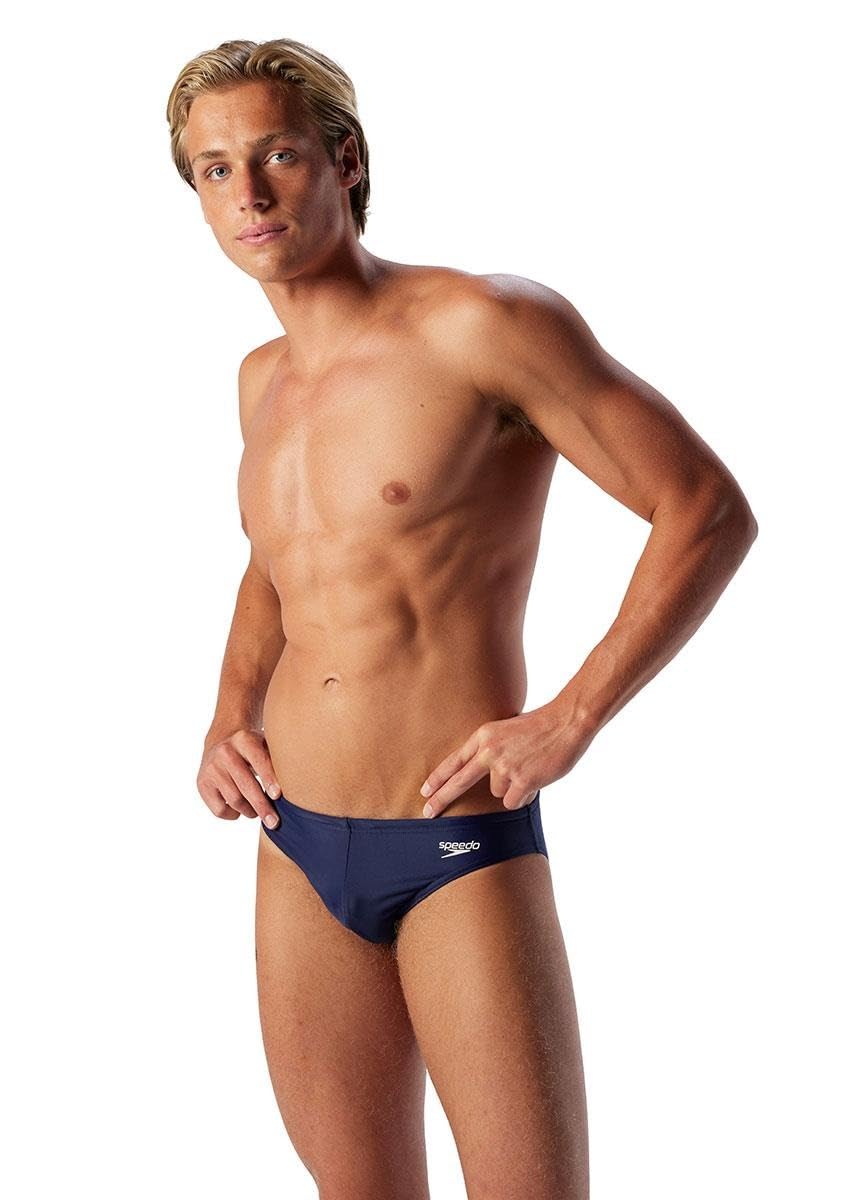 Speedo Men's Solar Brief | Summer Style | Beach Wear | 5cm Coverage Swimwear, Navy, 32