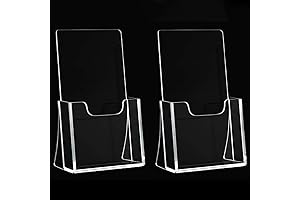 4 Inch Acrylic Leaflet Holder Thicker Trifold Pages, Dispay Stand