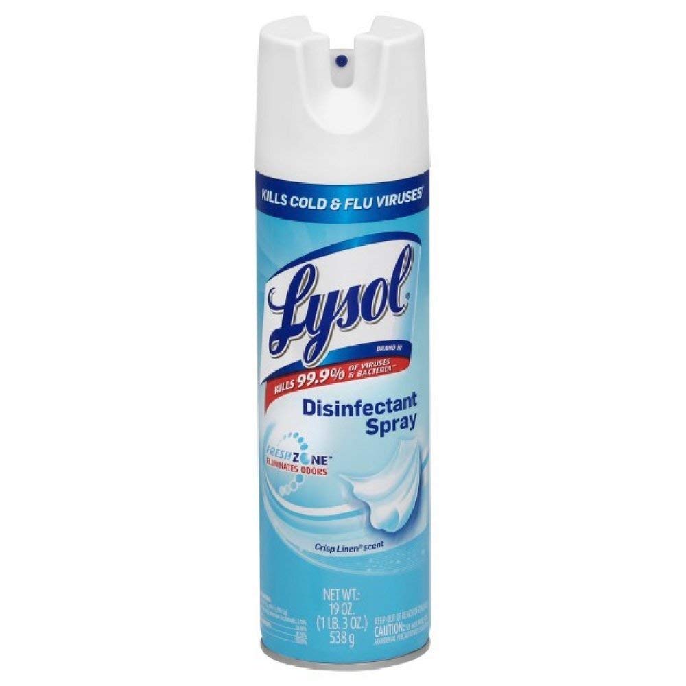 Lysol Disinfectant Spray Crisp Linen 1 19 Pound Pack of 24