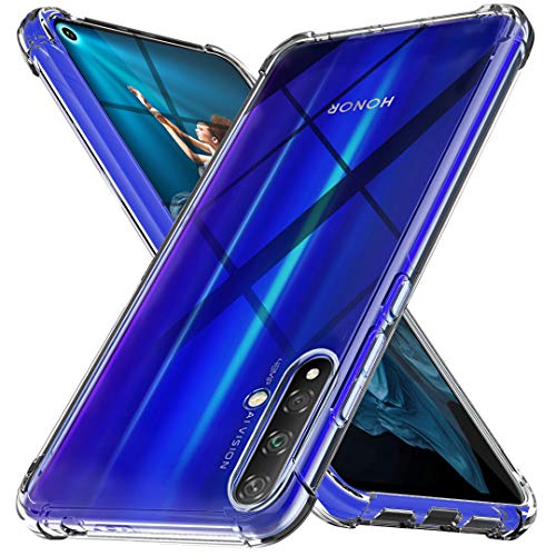Ferilinso Coque pour Huawei Nova 5T/ Honor 20/ Honor 20S Coque, Ultra Mince résistant aux Rayures Crystal Clear Silicone TPU Rubber Soft Skin Housse de Protection en Silicone (Transparent)
