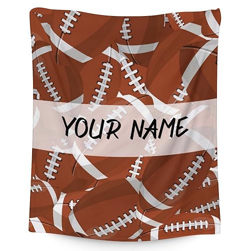Personalized Football Blanket Gifts with Name - 40
