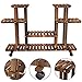 Yaheetech Tiered Rolling Plant Stand Indoor/Outdoor Wooden Flower Stand Shelf Storage Rack Wooden Ladder Shelf Rack Corner Plant Stand for Living Room/Balcony/Patio/Yard Outdoor Plant Display, Brown