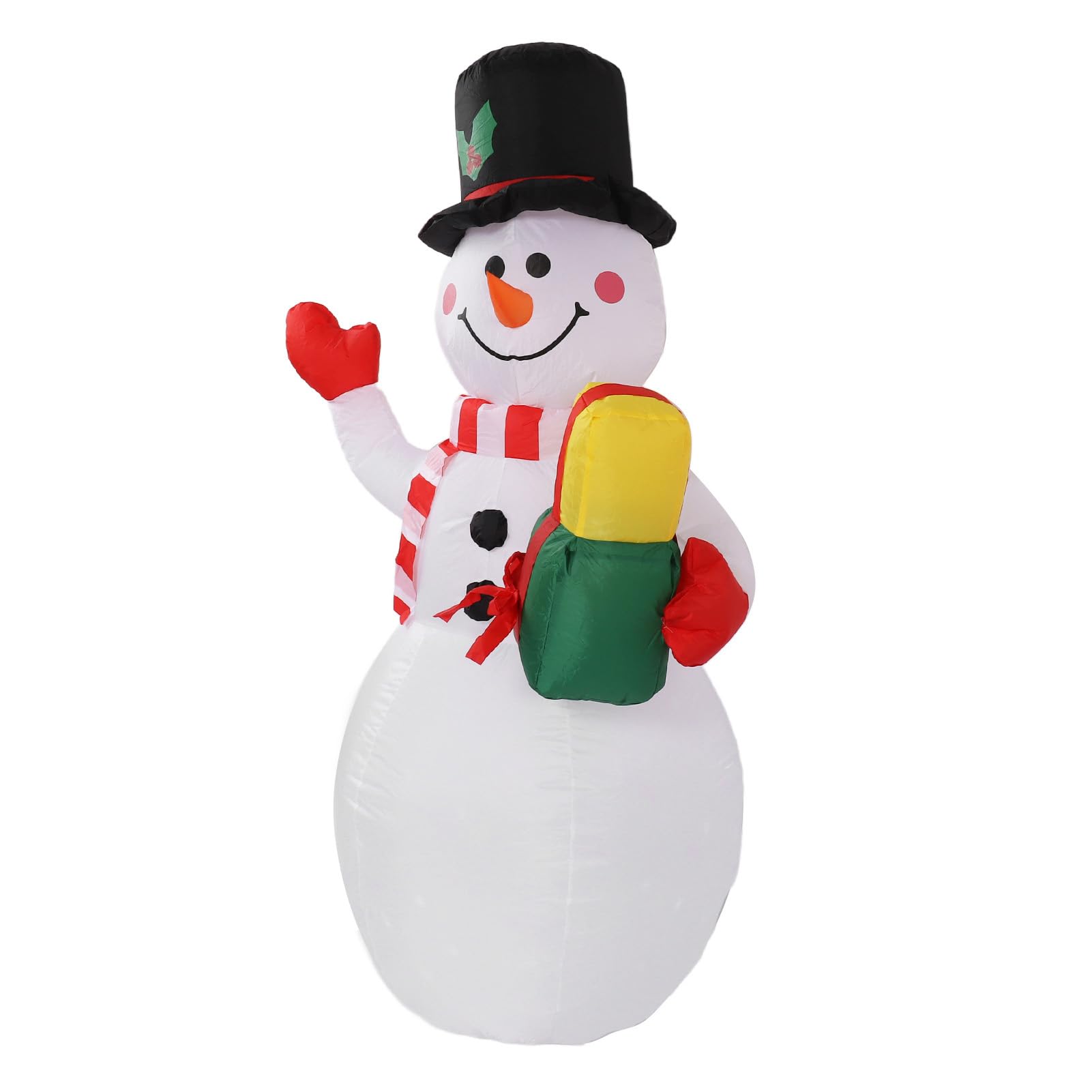 Bonhomme de Neige Gonflable de Noël avec Lumières LED, Décor Extérieur Festif pour Cour, Jardin et Pelouse (Prise UE)