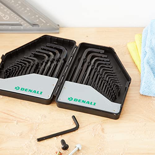 Amazon Brand - Denali 30-Piece Sae (0.028"-5/64") And Metric (0.7Mm-10Mm) Hex Key Wrench Set #TOP4