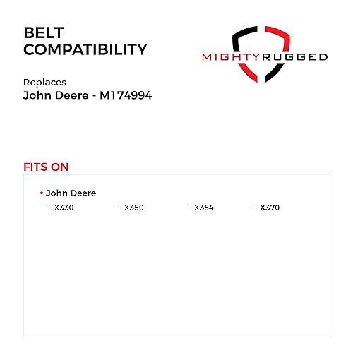 Miniatura 3 de M174994 Reemplazo de cinturón de cubierta de 42 pulgadas, longitud de la correa de 144.8 pulgadas, resistente, duradero, repuesto de correa de corte