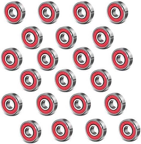 Mlxkell 608-2RS 8x22x7mm Bearings Ball Bearings and Double Rubber Sealed Miniature deep Groove Ball Bearings,Bearings for Transmission shafts, Being Parts of Machines。