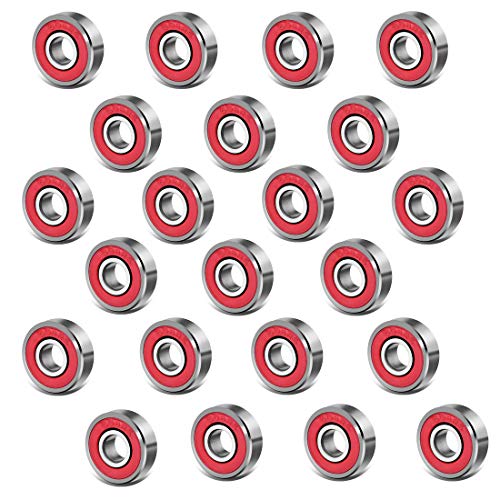 Mlxkell 608-2RS 8x22x7mm roller skate bearings Ball Bearings and double rubber sealed miniature deep groove ball bearings,suitable for skateboard bearings,3D printer RepRap wheels,inline wheels(22pcs)
