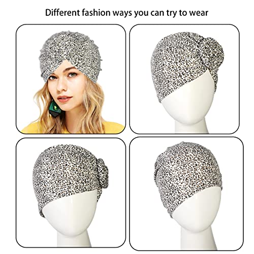 Image of KYNARI Turban Head Wraps for Women, Pretied Stretch Bonnet Hair Wrap | African Knot Turban Hats Pre Twist Headwear Soft Head Scarf Elastic and Breathable Head Covering Cancer Caps for Black Women