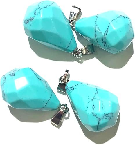 Miniatura 9 de LE SKY 12 colgantes de piedra natural, forma de gota de agua grasa, piedra de ágata de cristal reiki facetada para hacer joyas y collares, Piedra