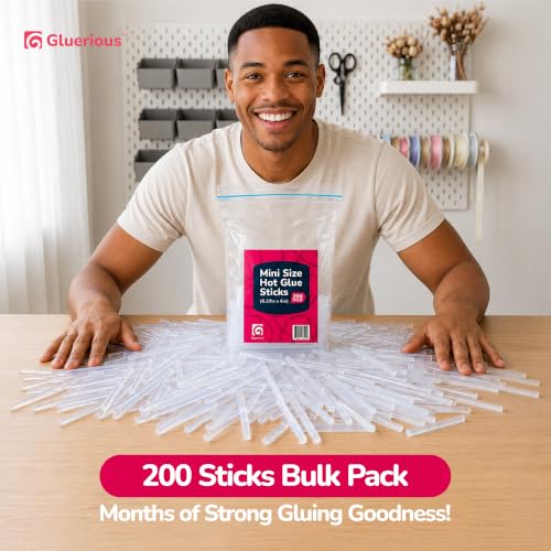 Mini Hot Glue Sticks 200 Pack