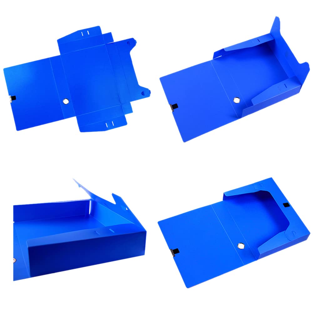 Confezione Da 5 Cartelle A4 Scatole Per Documenti Studente Carta Di Prova Cartella Plastica Scatola Portaoggetti Custodie Per Archivi Con Coperchio