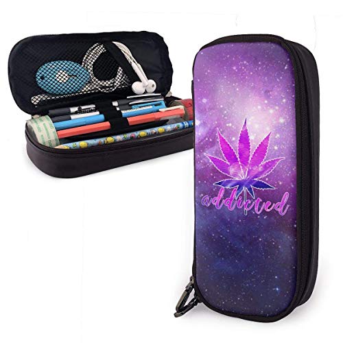 Preisvergleich Produktbild Ahdyr Federmäppchen Buntes Unkraut Federmäppchen Federmäppchen Federmäppchen Schreibwaren Organizer Kosmetische Schminktasche Doppelreißverschluss Leder