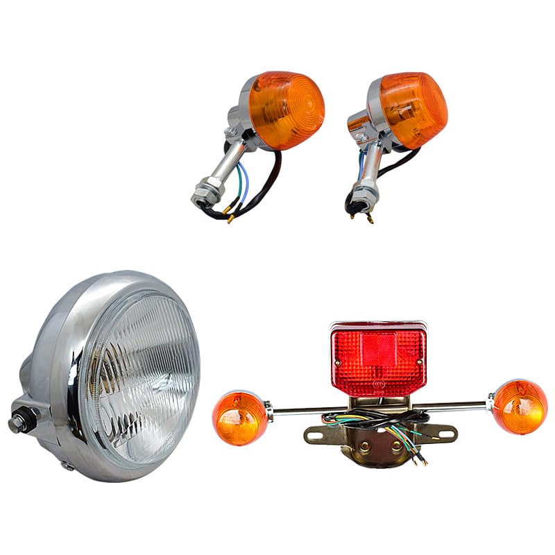 Genérico Intermitentes Moto Homologados,Intermitentes Moto Lámpara trasera de motocicleta Uso apto para Honda Wuyang Lifan Dayang Dayun CM125 CM250 SDH125 V-MAN 125cc-600cc luces freno(Kit-B)