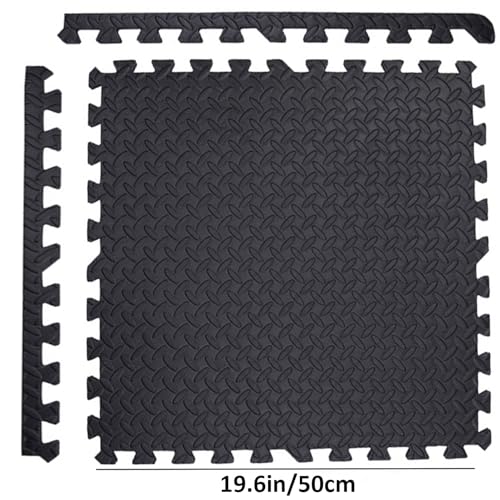 Puzzle Exercise Mat, Alfombrillas de Piso de Espuma EVA entrelazadas para Protección, Alfombrilla de Espuma para Hogar y Gimnasio o Área de Juego Infantil (24 piezas, 20x20 in) miniatura 2