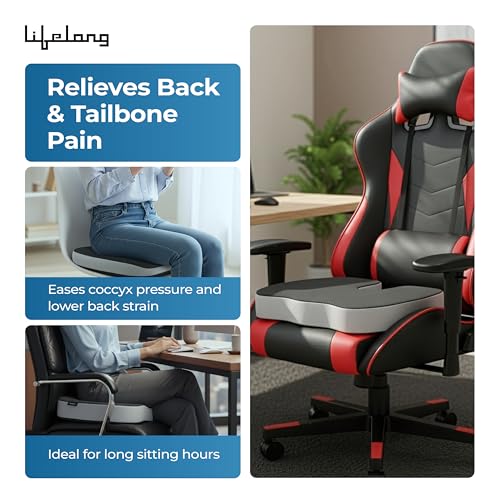Image of Lifelong Coccyx Cushion | Donut Pillow for Tailbone Pain | Coccyx Cushion for Tailbone Pain | Multipurpose Tailbone Pain Relief Cushion for Sitting | Coccyx Pillow Seat Cushion (LLCC12)