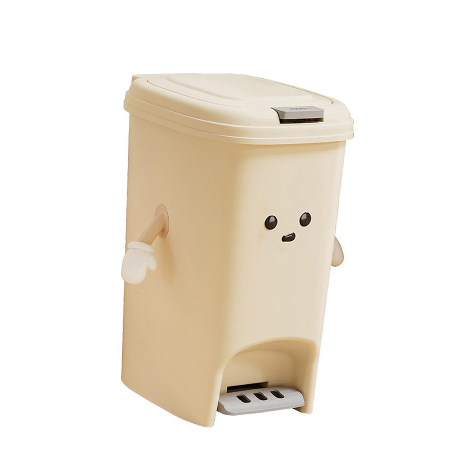 Fenteer Papelera con Pedal para pisar Papelera Papelera Rectangular Papelera con Pedal Papelera para Sala de Estar Estudio Hogar, 20l