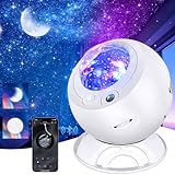 【2025新登場・高精細星雲投影】プラネタリウム 家庭用 スタープロジェクター ギャラクシーライト 星空ライト LEDナイトライト Bluetooth＆USBメモリー音楽再生 多色変換 室内インテリアライト ベッドサイドランプ 星座・月・天体投影 ホームシアター/寝室/リビングルーム装飾 子供 恋人 癒しグッズ 誕生日 プレゼント 日本語取扱説明書