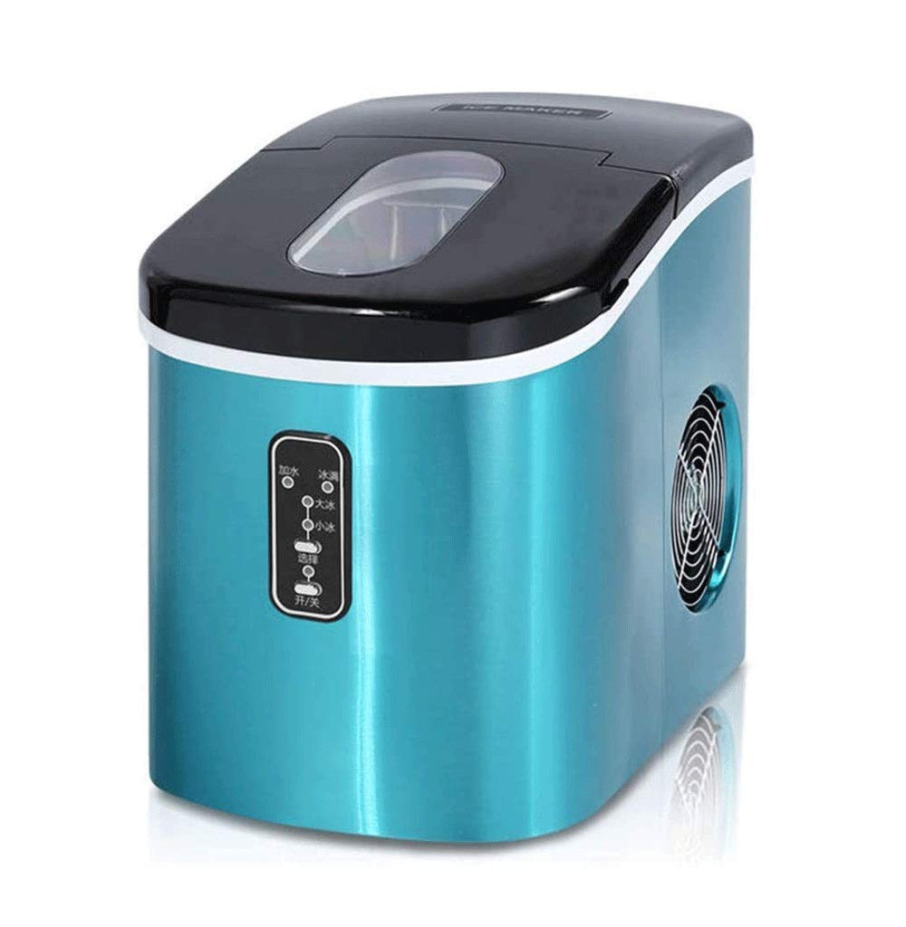 Grande capacità Automatico Portatile controsoffitto Macchina elettrica Ice Maker, 35 libbre in 24 Ore, 9 Ice Cubes Pronto in 8 Minuti, con Ghiaccio Paletta e Basket, Blu
