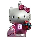 Kurt Adler Hello Kitty Glass Ornament, 4.75-Inch