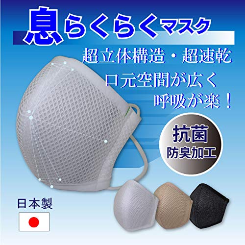 Amazon.co.jp: [Tetote] 息らくらくマスク (アーミーグリーン 
