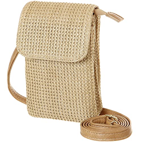 MINICAT Straw Small Summer Purses for Women Crossbody Purse Beach Bags for Everyday Cruise Travel Vacation Essentials