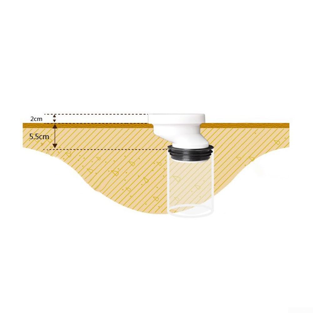 DAZZLEEX Buse de connexion de WC pour tuyau de toilette excentrique droit (décalage de 5 cm)