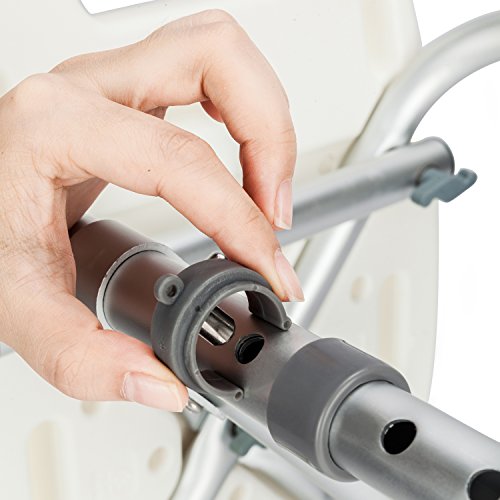 Heavy Duty Shower Chair With Back, Aluminium Alloy Bathtub Chair, Shower Cutout Seat Bath Chair Bench For Handicap, Disabled, Seniors & Elderly, White, Supports Up To 450 Lbs #TOP7