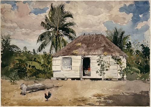 Cuadro en lienzo de Winslow Homer elimina la monotonía de tu oficina con paisaje rústico 60x90cm