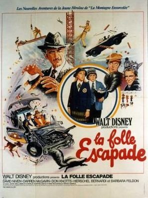 Affiche originale de cinéma La Folle Escapade 1976 Walt Disney 116X158 rare