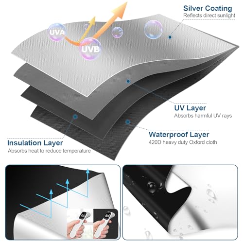 100% Blackout Curtains for Bedroom, Portable DIY Window Blinds, No Drill Window Shades & Blackout Blinds with Stickers & Tabs for Travel, Dorm Room, Media Room (118" x 57") - Image 3