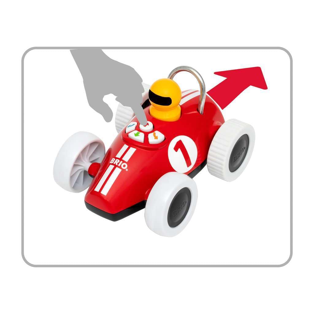 BRIO 30234 Play & Learn Rennwagen - Spielerisch Hand-Augen Koordination lernen - Empfohlen ab 18 Monaten