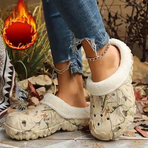 Unisex Garden Clogs House Slippers Fleece Lined Winter Breathable Walking Shoes Warm Non-Slip Mule Footwear Men Women Fuzzy Slip On Mules Casual Indoor Outdoor Sports Cotton Cozy Slippers3