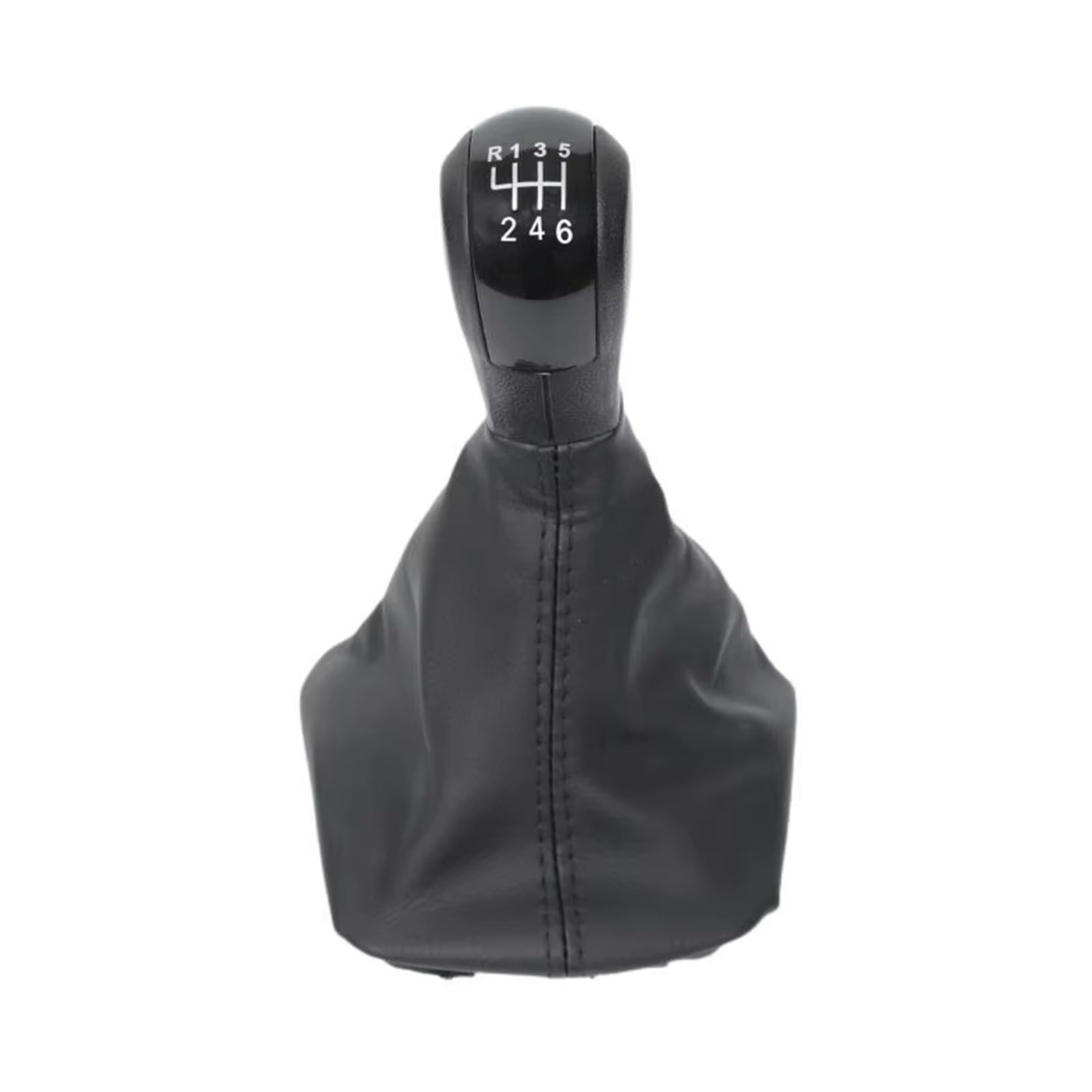 Qwqaab B0136 6 Speed Manual Gear Knob For Skoda For Octavia A5 Mk2 A6 Sedan Combi 2004-2012 Peach Wood Handle Manual Gear Shift Knob Pu Gaiter Boot(B0136 6 Speed)