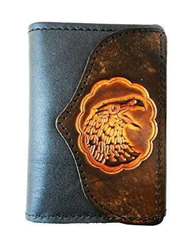 Handcrafted Leather Trifold Wallet Eagle
