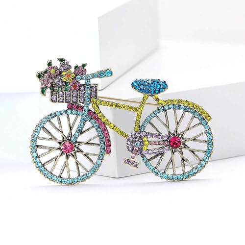 Image of BeeGift Brooch Pin for Women Bicycles Brooch with Created Crystal Rhinestones Brooches and Pins