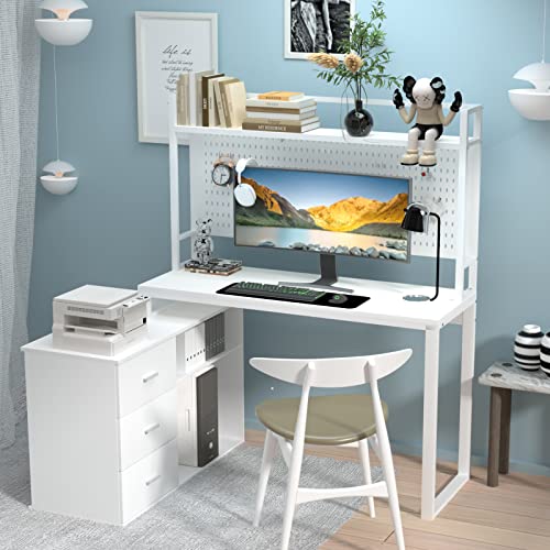 Home Office Computer Desk L Shaped Desk, Reversible Corner Desk with