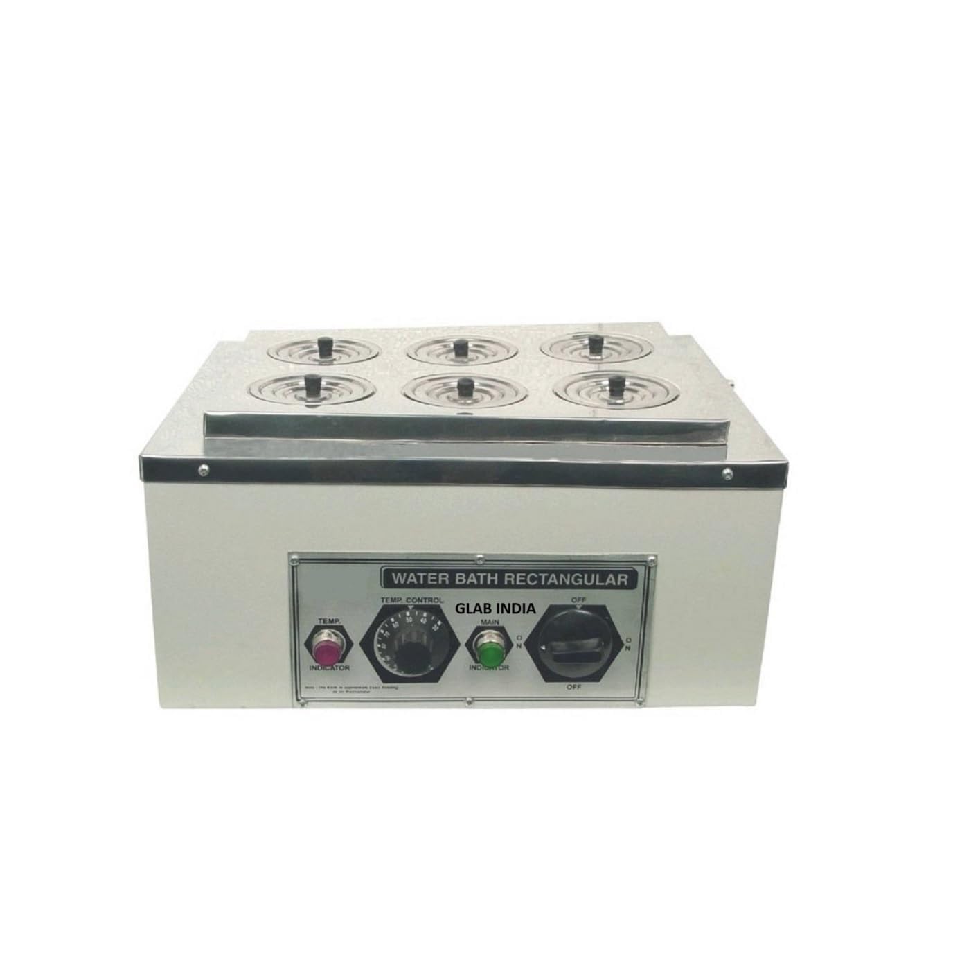 GLAB WATER BATH RECTANGULAR (DOUBLE wall) (Thermostatic Control) HEAVY QUALITY 304 Stainless Steal