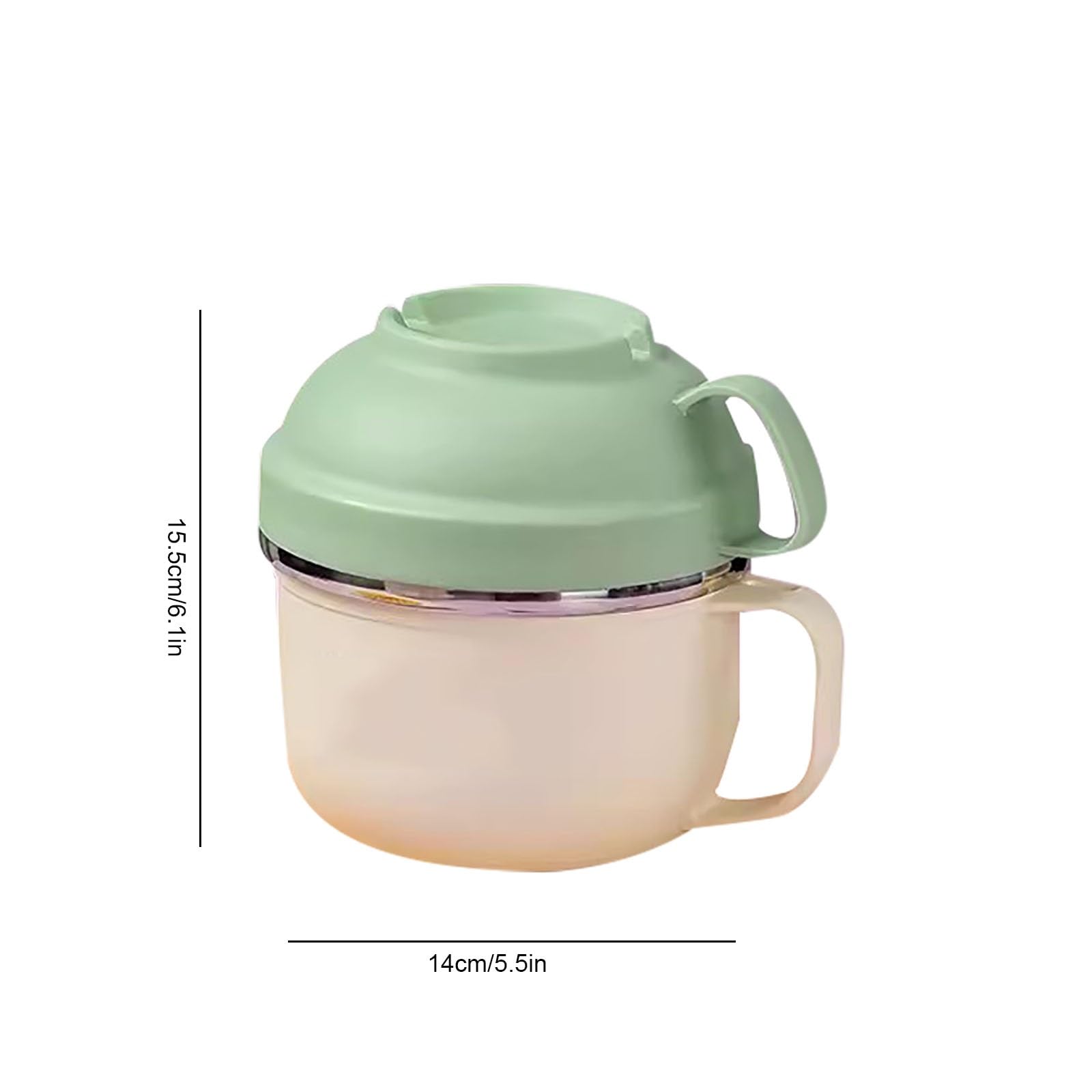Lonchera Bento, Fiambrera de gran Capacidad, Lonchera Térmica a Prueba de Fugas, Perfecta para Dormitorios, Cocinas Pequeñas u Oficinas(Green,Small)