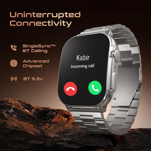 Image of Fastrack Astor FS2 Pro Smart Watch, 1.96 inch AMOLED Display, 410 * 502 Pixel Resolution, SingleSync BT Calling, AI Voice Assistant, 100+ Sports Modes & Smartwatch Faces, Upto 5 Day Battery, IP68