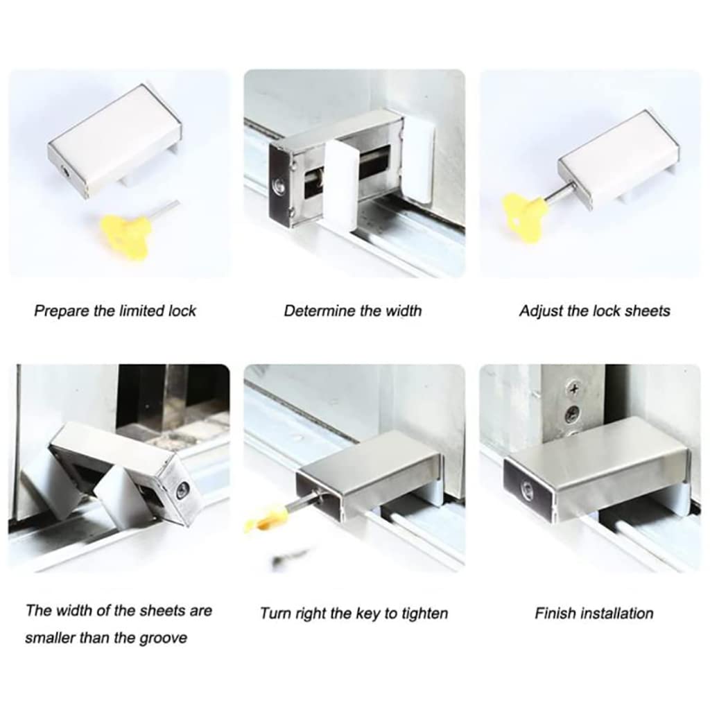 Restrictor de ventana,cerradura de seguridadCerraduras de seguridad for ventanas,Cerraduras de ventanas corredizas Barras de seguridad con llave,Restrictor de ventanas,Seguridad infantil Protección an