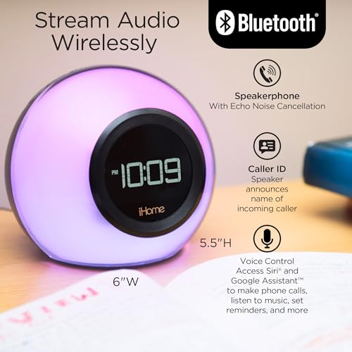 iHome Alarm Clock Speaker with Color Lamp