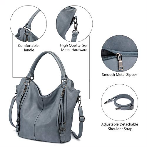Image of Tote Bag for Women PU Leather Shoulder Bags Fashion Hobo Bags Large Purse and Handbags with Adjustable Shoulder Strap