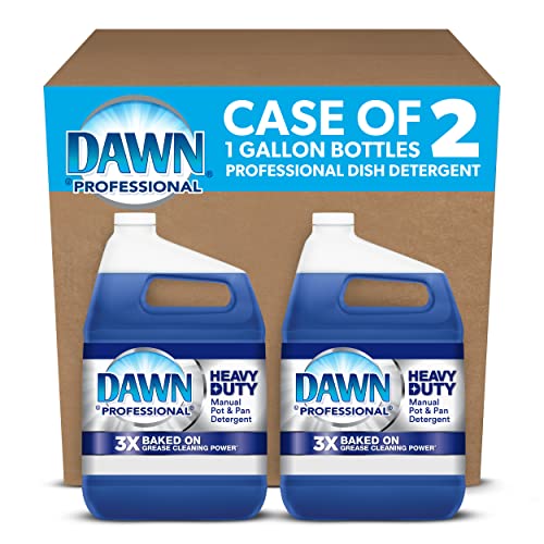 Dawn Professional Heavy Duty Manual Pot and Pan Dish Soap Detergent, 1 Gallon (Case of 2)